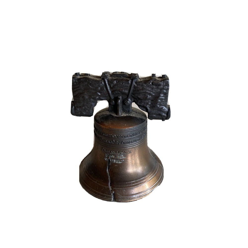 Liberty Bell Replica Miniature Collectible Bronze Finish Crack Detail & Clapper